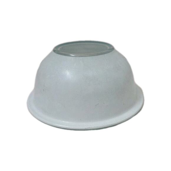 Pyrex #322 1L Blue Glass Clear Bottom Nesting Mixing Bowl Corning NY Vintage - Picture 3 of 6